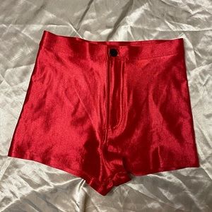 Red Disco Shorts American Apparel